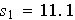 $s_{1}=11.1$