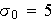 $\sigma _{0}=5$